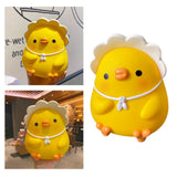 Kids Piggy Bank Cute Cartoon Money Coin Bank Anti Fall Vinyl Resin Money Bank for Boys Girls Yellow Duck - Extra Image