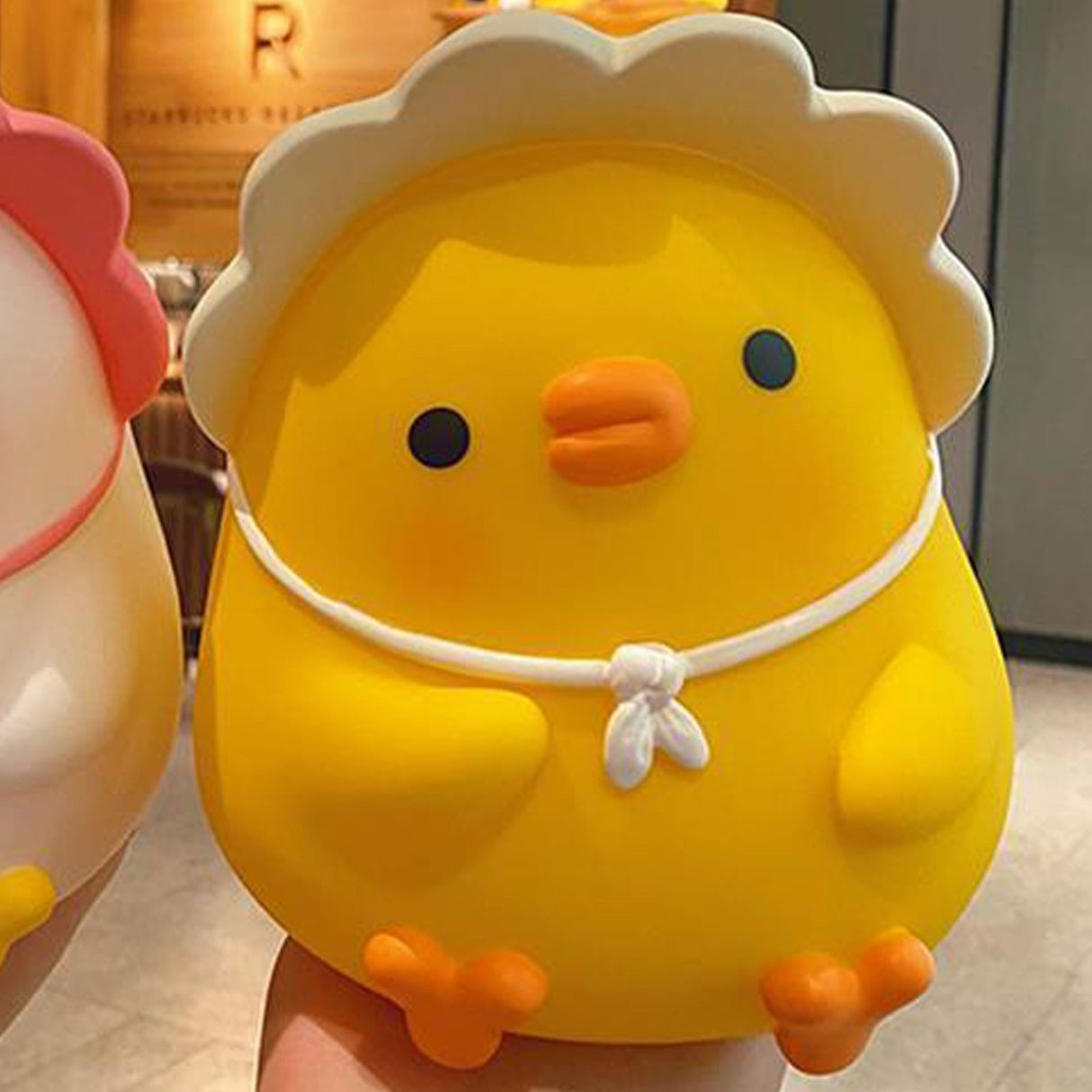 Kids Piggy Bank Cute Cartoon Money Coin Bank Anti Fall Vinyl Resin Money Bank for Boys Girls Yellow Duck