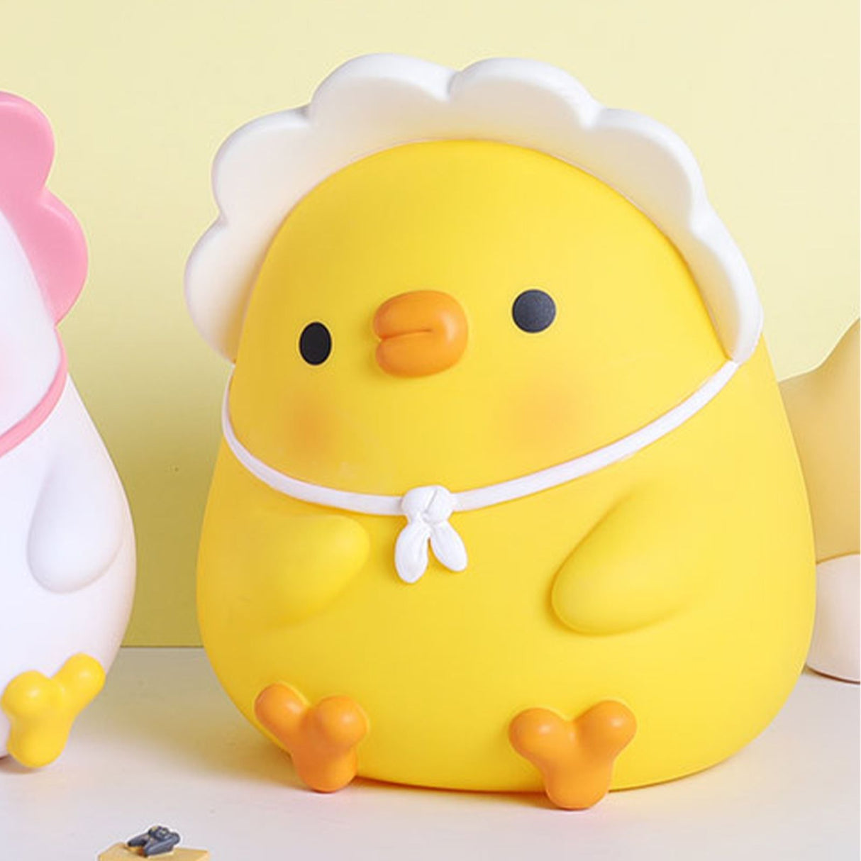 Kids Piggy Bank Cute Cartoon Money Coin Bank Anti Fall Vinyl Resin Money Bank for Boys Girls Yellow Duck