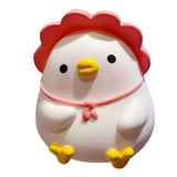 Kids Piggy Bank Cute Cartoon Money Coin Bank Anti Fall Vinyl Resin Money Bank for Boys Girls Pink Duck - Front View