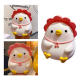Kids Piggy Bank Cute Cartoon Money Coin Bank Anti Fall Vinyl Resin Money Bank for Boys Girls Pink Duck