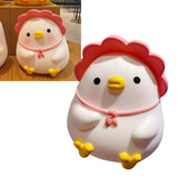 Kids Piggy Bank Cute Cartoon Money Coin Bank Anti Fall Vinyl Resin Money Bank for Boys Girls Pink Duck