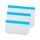 20PCS Reusable Ziplock Bags Translucent Scrub PEVA Food Storage Bags for Kitchen Fridge Organization