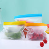 20PCS Reusable Ziplock Bags Translucent Scrub PEVA Food Storage Bags for Kitchen Fridge Organization