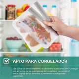 20PCS Reusable Ziplock Bags Translucent Scrub PEVA Food Storage Bags for Kitchen Fridge Organization - Extra Image