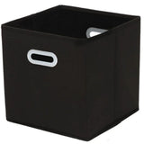Fabric Cube Organizer Black Dual Handles Foldable Storage Bins Baskets for Home Bedroom Toy Clothing Organize