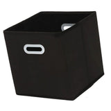 Fabric Cube Organizer Black Dual Handles Foldable Storage Bins Baskets for Home Bedroom Toy Clothing Organize