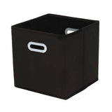Fabric Cube Organizer Black Dual Handles Foldable Storage Bins Baskets for Home Bedroom Toy Clothing Organize