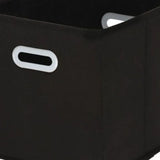 Fabric Cube Organizer Black Dual Handles Foldable Storage Bins Baskets for Home Bedroom Toy Clothing Organize