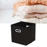 Fabric Cube Organizer Black Dual Handles Foldable Storage Bins Baskets for Home Bedroom Toy Clothing Organize - Extra Image