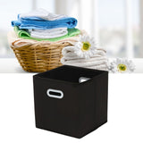 Fabric Cube Organizer Black Dual Handles Foldable Storage Bins Baskets for Home Bedroom Toy Clothing Organize - Extra Image