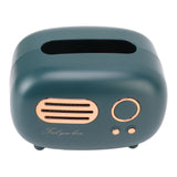 Retro Radio Shape Tissue Cover Box Vintage Radio Tissue Box for Bathroom Living Room Bedroom Nightstand Desk Table Green