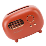 Retro Radio Shape Tissue Cover Box Vintage Radio Tissue Box for Bathroom Living Room Bedroom Nightstand Desk Table Red
