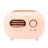 Retro Radio Shape Tissue Cover Box Vintage Radio Tissue Box for Bathroom Living Room Bedroom Nightstand Desk Table Pink