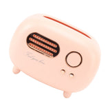 Retro Radio Shape Tissue Cover Box Vintage Radio Tissue Box for Bathroom Living Room Bedroom Nightstand Desk Table Pink - 45-Degree Angle