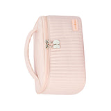 PU Open Lid Cake Shape Make Up Bag Cosmetic Storage Bag Soft Color Portable Makeup Bag Pink