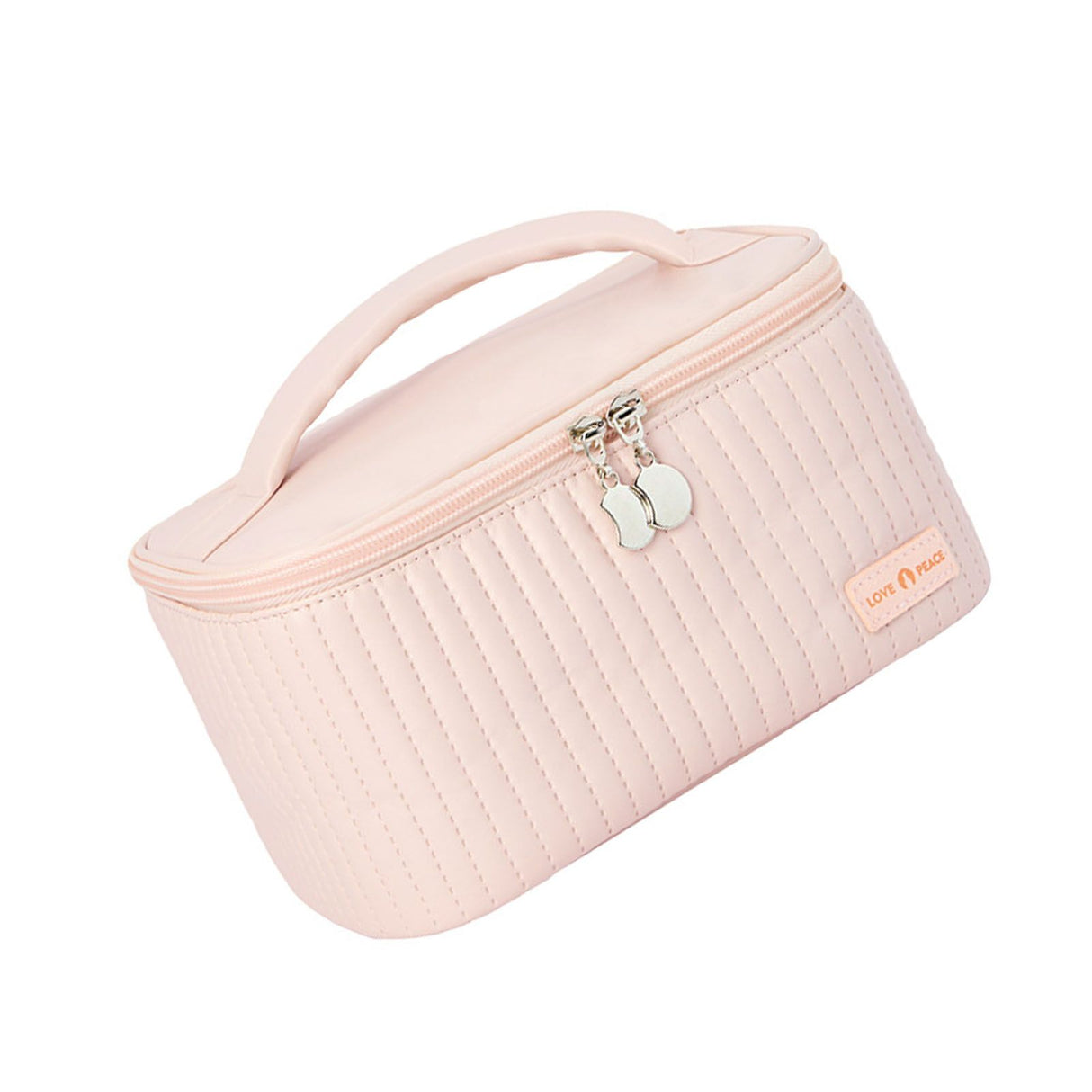 PU Open Lid Cake Shape Make Up Bag Cosmetic Storage Bag Soft Color Portable Makeup Bag Pink