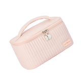 PU Open Lid Cake Shape Make Up Bag Cosmetic Storage Bag Soft Color Portable Makeup Bag Pink