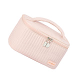 PU Open Lid Cake Shape Make Up Bag Cosmetic Storage Bag Soft Color Portable Makeup Bag Pink