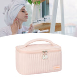 PU Open Lid Cake Shape Make Up Bag Cosmetic Storage Bag Soft Color Portable Makeup Bag Pink