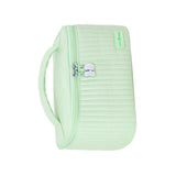 PU Open Lid Cake Shape Make Up Bag Cosmetic Storage Bag Soft Color Portable Makeup Bag Light Green