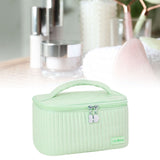 PU Open Lid Cake Shape Make Up Bag Cosmetic Storage Bag Soft Color Portable Makeup Bag Light Green