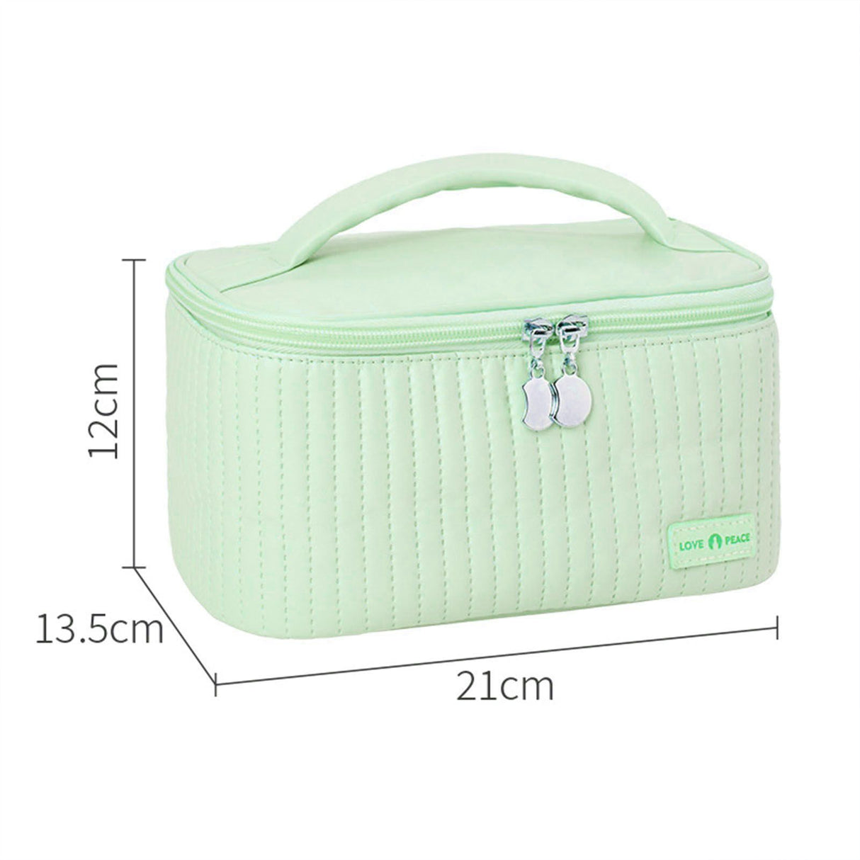 PU Open Lid Cake Shape Make Up Bag Cosmetic Storage Bag Soft Color Portable Makeup Bag Light Green