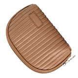 PU Leather Makeup Bag Portable Large Capacity Storage Travel Makeup Bag for Lipstick Cosmetic Brown - Side View