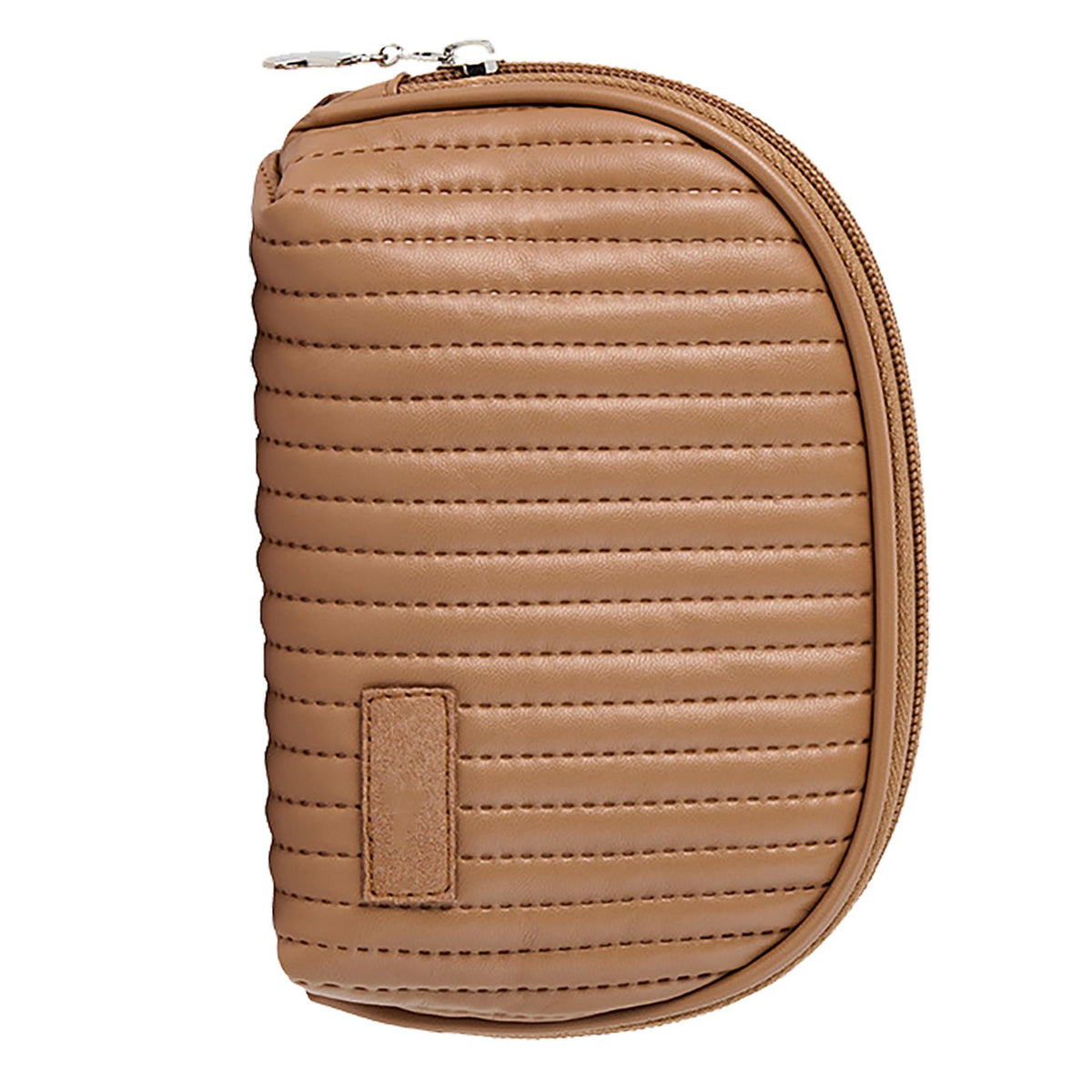 PU Leather Makeup Bag Portable Large Capacity Storage Travel Makeup Bag for Lipstick Cosmetic Brown
