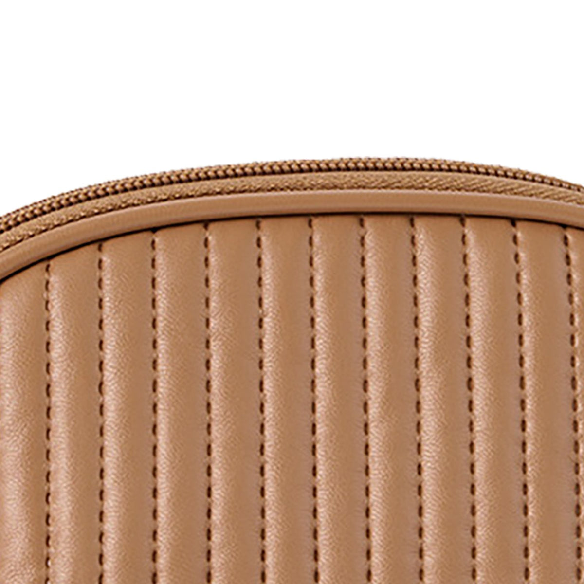 PU Leather Makeup Bag Portable Large Capacity Storage Travel Makeup Bag for Lipstick Cosmetic Brown