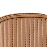 PU Leather Makeup Bag Portable Large Capacity Storage Travel Makeup Bag for Lipstick Cosmetic Brown