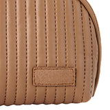 PU Leather Makeup Bag Portable Large Capacity Storage Travel Makeup Bag for Lipstick Cosmetic Brown