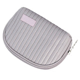 PU Leather Makeup Bag Portable Large Capacity Storage Travel Makeup Bag for Lipstick Cosmetic Purple - Side View