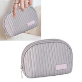 PU Leather Makeup Bag Portable Large Capacity Storage Travel Makeup Bag for Lipstick Cosmetic Purple