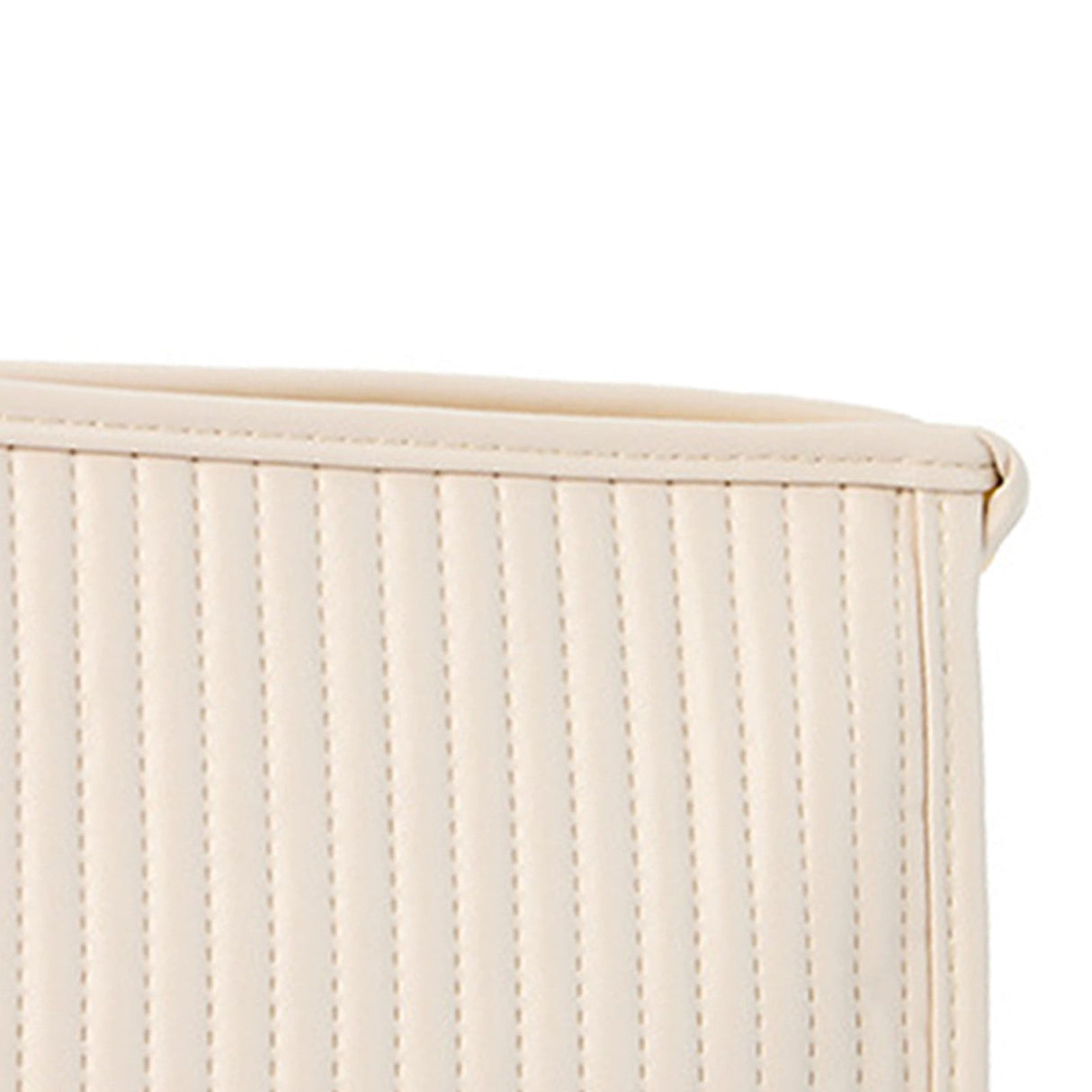 Cosmetic Bag Candy Color Large Capacity PU Leather Portable Travel Makeup Bag with Mesh Pocket Beige