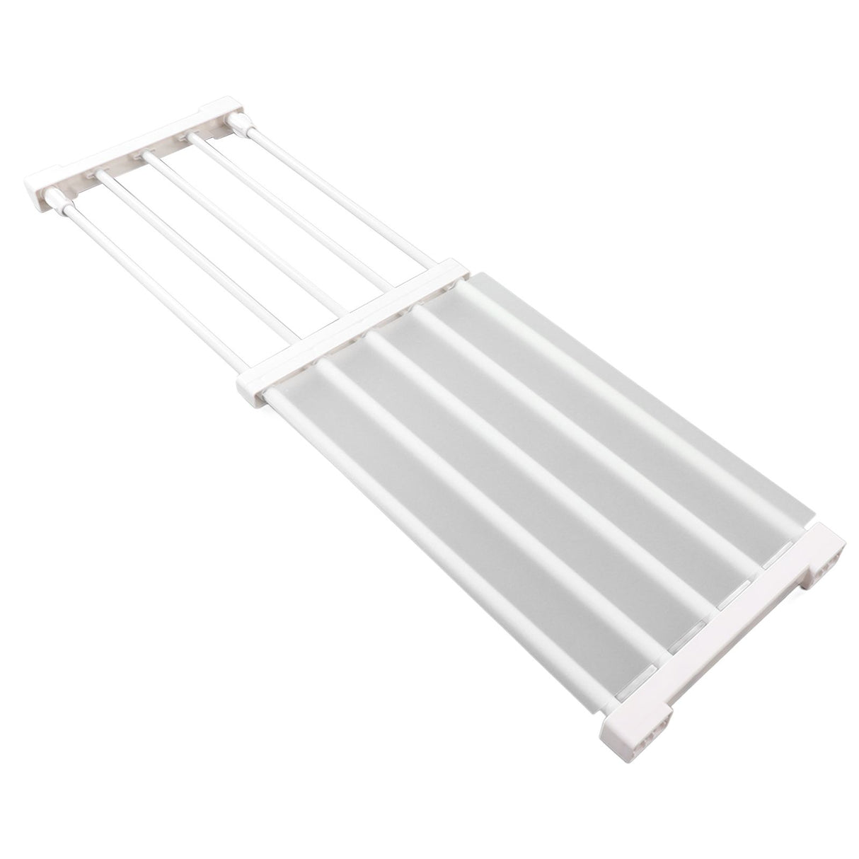 Closet Tension Shelf Expandable Nail Free Cabinet Divider Storage Rack for Wardrobe Cupboard 50‑80cm / 19.7‑31.5in Length