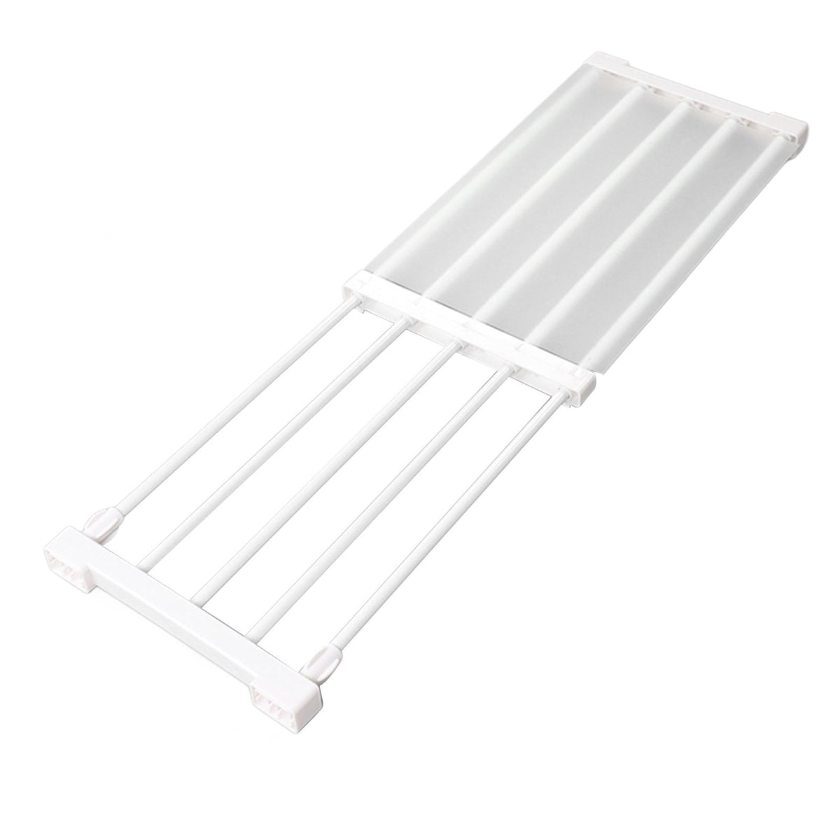 Closet Tension Shelf Expandable Nail Free Cabinet Divider Storage Rack for Wardrobe Cupboard 50‑80cm / 19.7‑31.5in Length