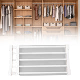 Closet Tension Shelf Expandable Nail Free Cabinet Divider Storage Rack for Wardrobe Cupboard 50‑80cm / 19.7‑31.5in Length - Extra Image