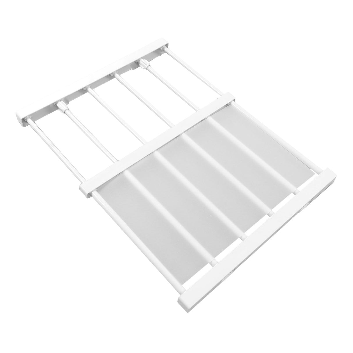 Tension Rod Shelf Adjustable Length Space Saving Nail Free Expandable Closet Shelf for Cabinet Wardrobe 16.5in Width 30‑40cm / 11.8‑15.7in Length