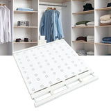 Expandable Closet Shelf Space Saving Punch Free Strong Bearing Capacity Wardrobe Clothes Dividers for Home 48‑80cm/18.9‑31.5in