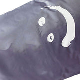 Laundry Bag Nylon Drawstring Cylinder for Household Travel Dirty Clothes Quilt Books Storage Dark Grey Smiling Face