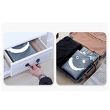 Laundry Bag Nylon Drawstring Cylinder for Household Travel Dirty Clothes Quilt Books Storage Dark Grey Smiling Face