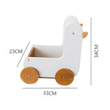Wood Desk Organizer Cute Cartoon Desktop Handbook Stickers Organizer for Study Children's Room Office Dormitory Duck