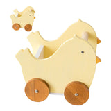 Wood Desk Organizer Cute Cartoon Desktop Handbook Stickers Organizer for Study Children's Room Office Dormitory Chick - Front View