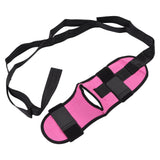 Leg Stretching Strap Muscle Relaxing High Elasticity Improve Flexibility Rehabilitation Foot Stretch Strap Rose Red - Side View