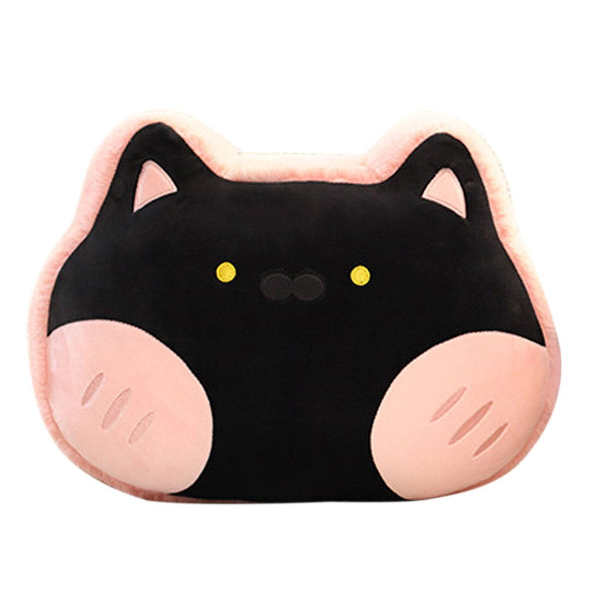 Animal Shape Pillow Stuffed Cushion Toy Flannel Plush Animal Soft Pillow for Kids Christmas Gift Cherry Pink Cat 40x30cm