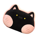 Animal Shape Pillow Stuffed Cushion Toy Flannel Plush Animal Soft Pillow for Kids Christmas Gift Cherry Pink Cat 40x30cm