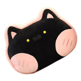 Animal Shape Pillow Stuffed Cushion Toy Flannel Plush Animal Soft Pillow for Kids Christmas Gift Cherry Pink Cat 40x30cm