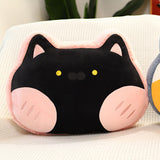 Animal Shape Pillow Stuffed Cushion Toy Flannel Plush Animal Soft Pillow for Kids Christmas Gift Cherry Pink Cat 40x30cm - Close-Up Angle