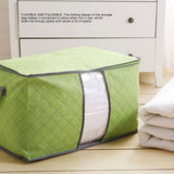 5Pcs Clothing Folding Storage Bag Dustproof Quilt Organizer Non Woven Fabric Large Size Green - Extra Image